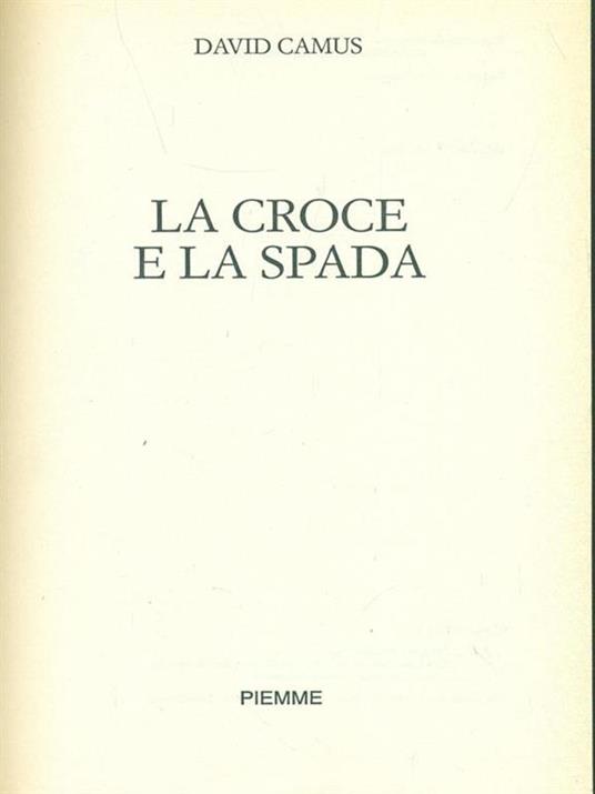 La croce e la spada - David Camus - copertina