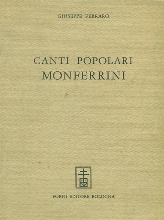 Canti popolari monferrini - copertina