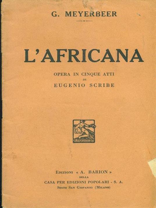 L' africana - copertina