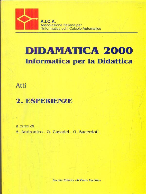 Didamatica 2000 Atti 2 esperienze
