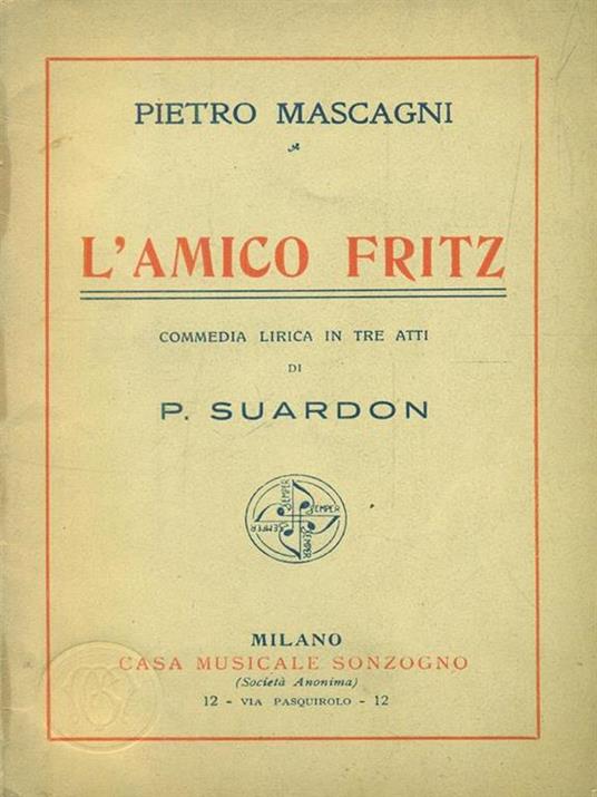 L' amico Fritz - Pietro Mascagni - copertina