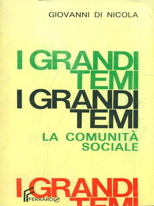 La comunità sociale - copertina