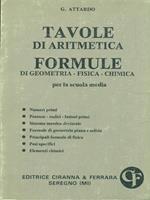 Tavole di aritmetica e formule di geometria fisica chimica