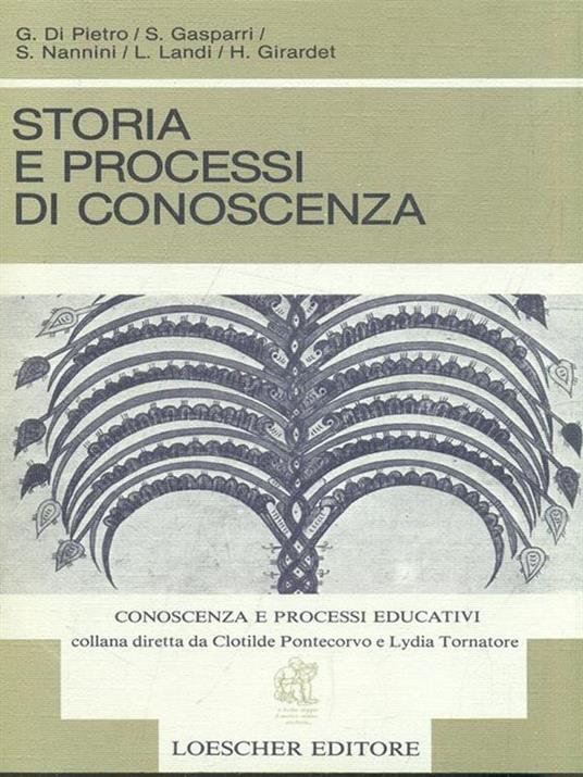 Storia e processi di conoscenza - copertina