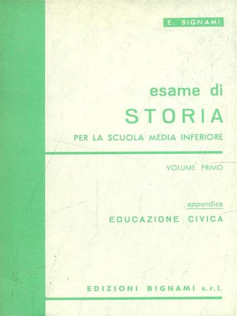 Esame di Storia. Volume I. Edicazione Civica - 4