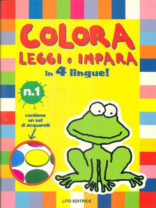 Colora leggi e impara in 4 lingue! 1 - copertina