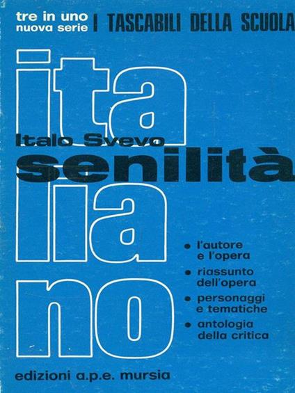 Senilità - Italo Svevo - copertina