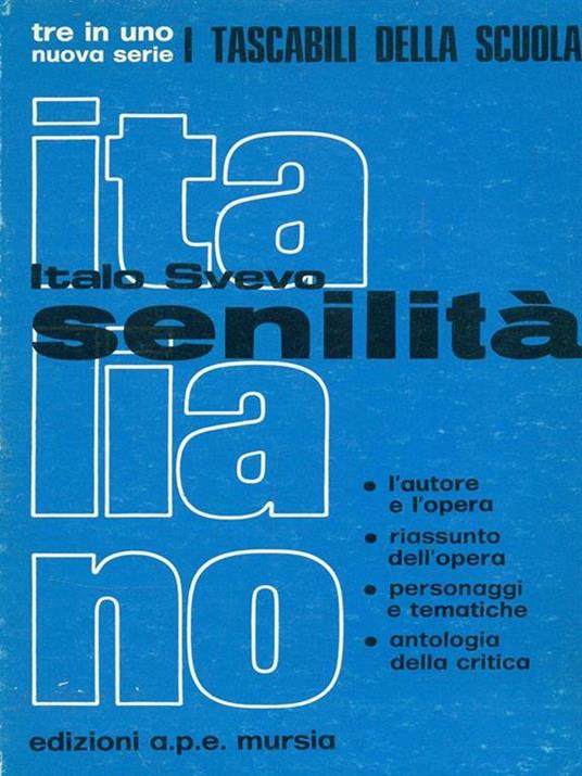 Senilità - Italo Svevo - copertina