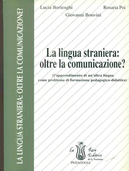 La lingua straniera: oltre la comunicazione? - copertina