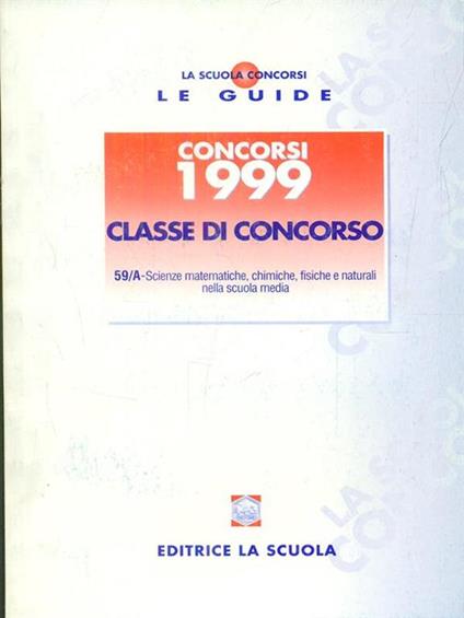 Concorsi 1999 classe di concorso - copertina