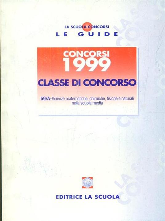 Concorsi 1999 classe di concorso - copertina