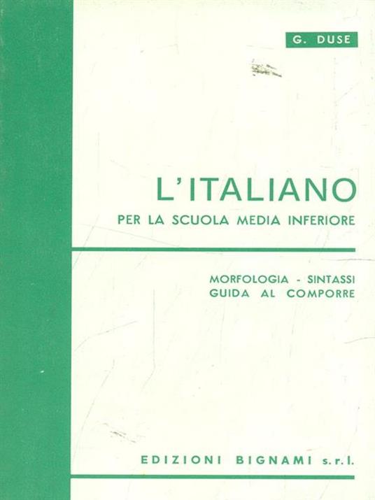 L' italiano per la scuola media inferiore - copertina