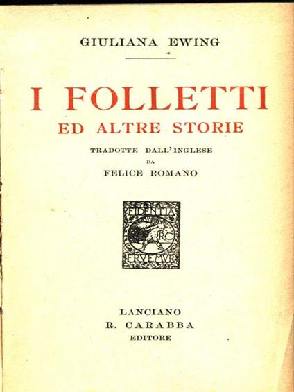 Folletti ed altre storie - copertina