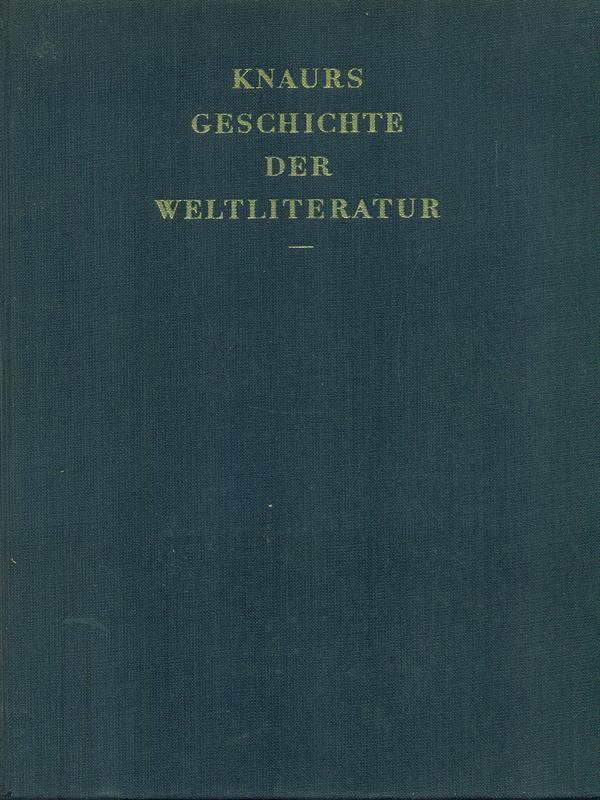 Geschichte der weltliteratur