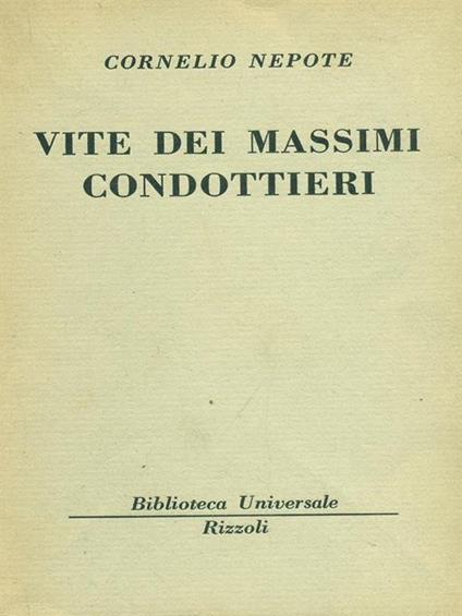 Vite dei massimi condottieri - Cornelio Nepote - copertina