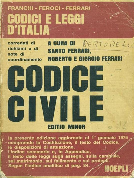 Codice civile 1975 - copertina
