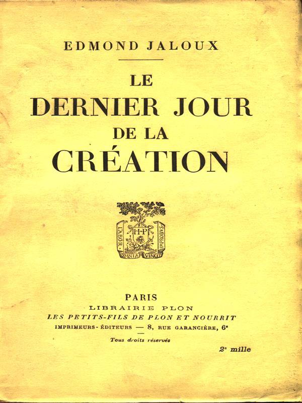 Le dernier jour de la creation