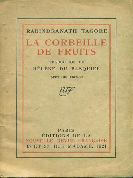 La corbeille de fruits - Rabindranath Tagore - copertina