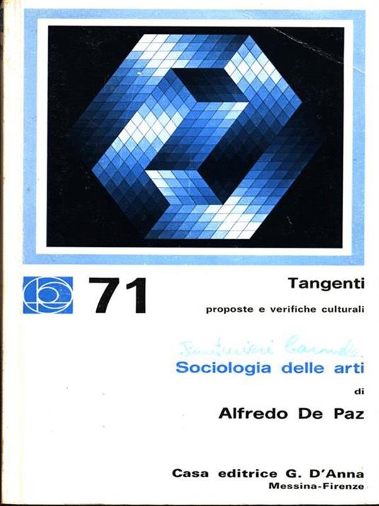 Sociologia delle arti - Alfredo De Paz - copertina