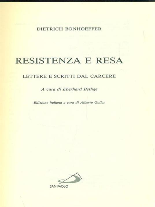 Resistenza e resa - Dietrich Bonhoeffer - 4