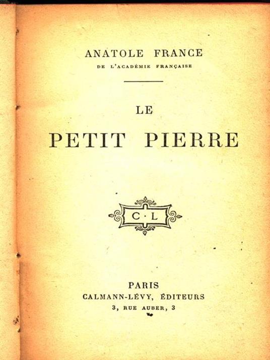 Le petit Pierre - Anatole France - copertina