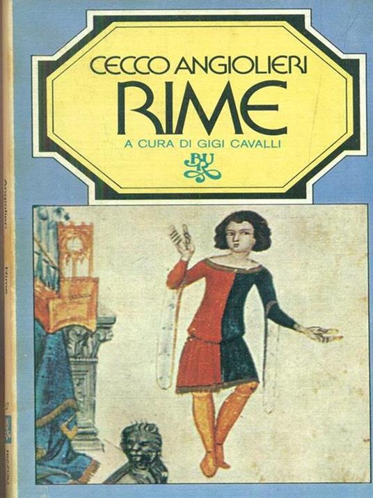 Rime - Cecco Angiolieri - copertina