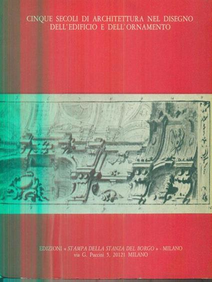 Cinque secoli di Architettura nel Disegno - copertina
