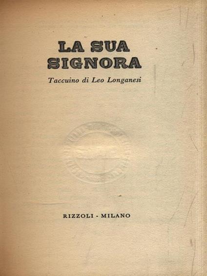 La sua signora - Leo Longanesi - copertina