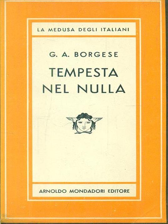 tempesta nel nulla - Giuseppe A. Borgese - copertina