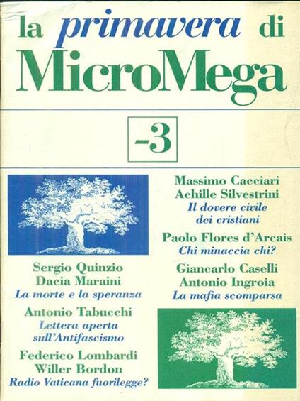 La primavera di MicroMega 3 - copertina