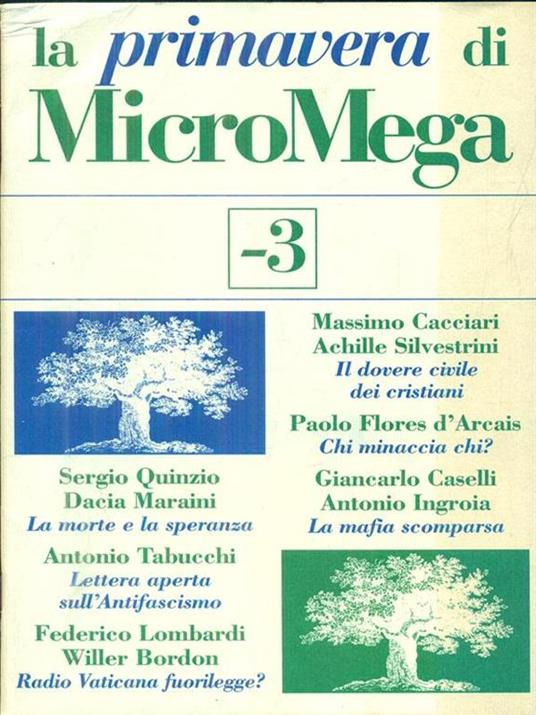 La primavera di MicroMega 3 - copertina