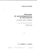 Manuale di psicodiagnostica di Rorschach di: Ewald Bohm