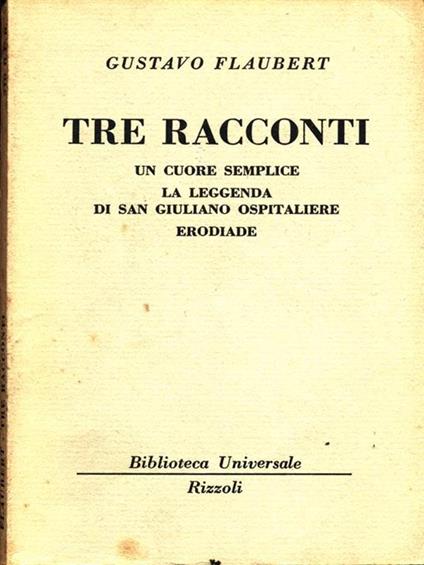Tre racconti - Gustave Flaubert - copertina