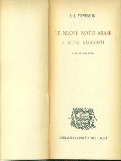 Le nuove notti arabe - Robert Louis Stevenson - copertina