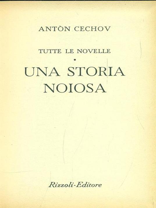 Una storia noiosa - Anton Cechov - copertina