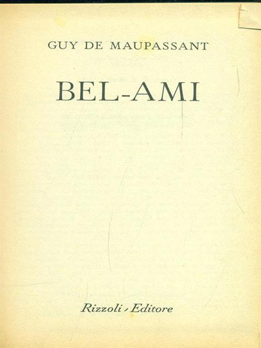 Bel-ami - Guy de Maupassant - copertina
