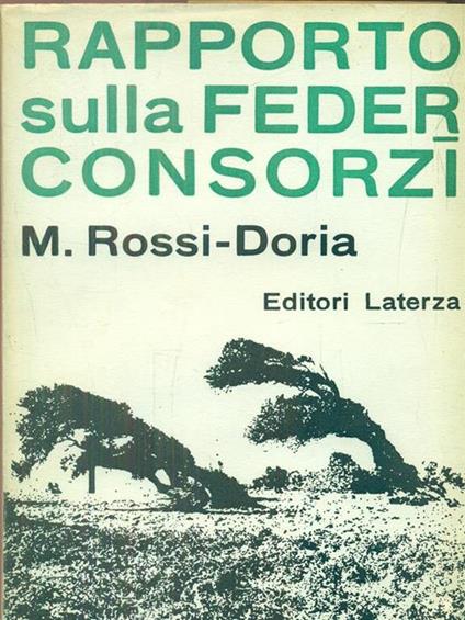 Rapporto sulla federconsorzi - Manlio Rossi Doria - copertina
