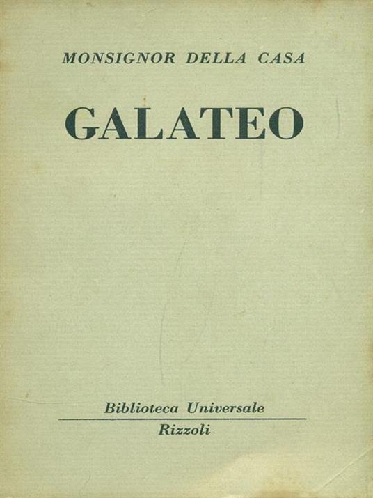 Galateo - Giovanni Della Casa - copertina