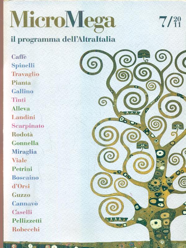 Micromega 7/2011 il programma dell'altraItalia