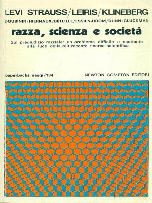 Razza, scienza e società - Strauss,Leiris,Klineberg - copertina