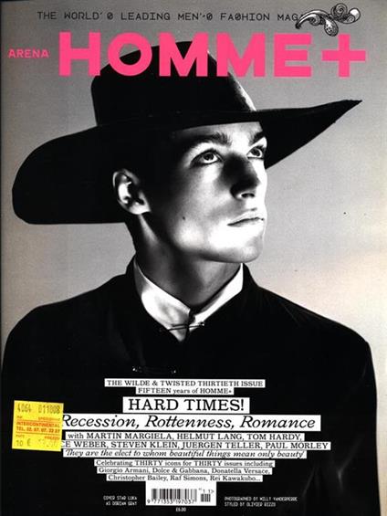Arena Homme + hard times 30. WinterSpring 08/09 - copertina