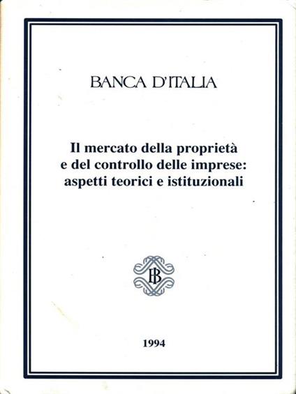 Il mercato della proprietà e del controllo delle imprese - copertina
