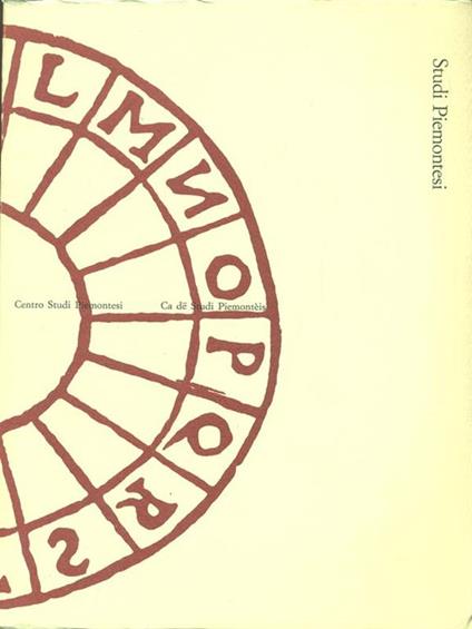 Studi piemontesi. Vol. XXXIII. 2. 2004 - copertina