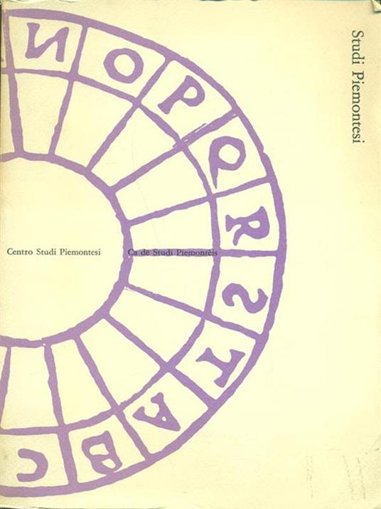 Studi piemontesi Vol. VIII. 2. 1979 - copertina