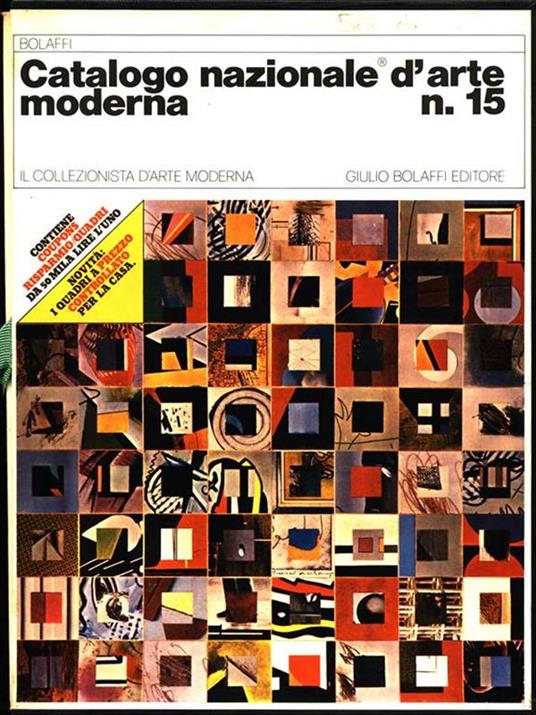 Bolaffi. Catalogo nazionale d'arte moderna n. 15. 7 volumi - copertina