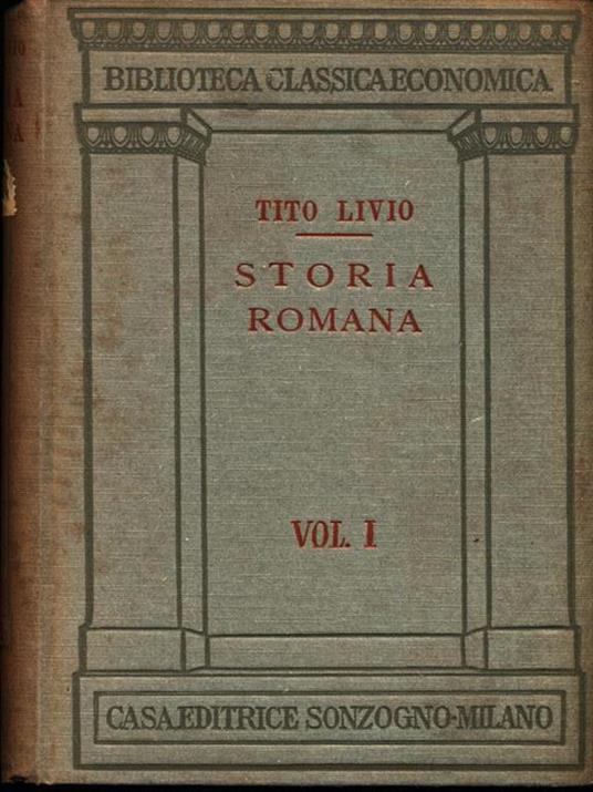 Storia Romana. Vol. I - Tito Livio - copertina