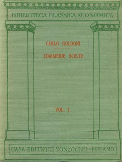 Commedie scelte Vol. I - Carlo Goldoni - copertina