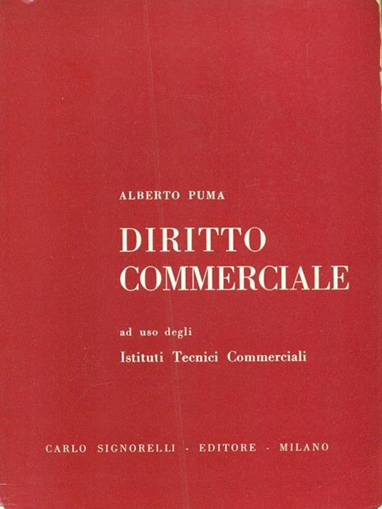 Diritto commerciale - Alberto Puma - copertina
