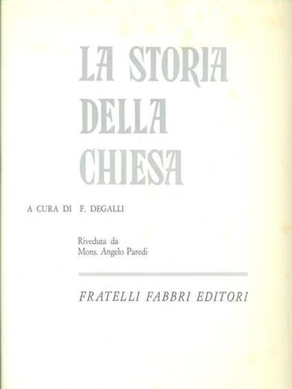 La storia della chiesa - copertina