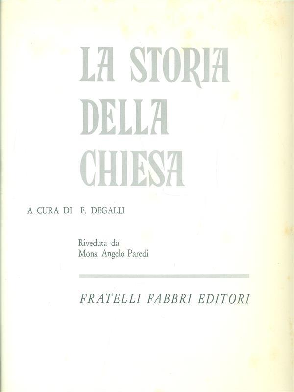 La storia della chiesa
